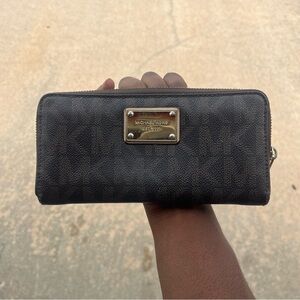 Michael Kors Brown Wallet with Gold Logo